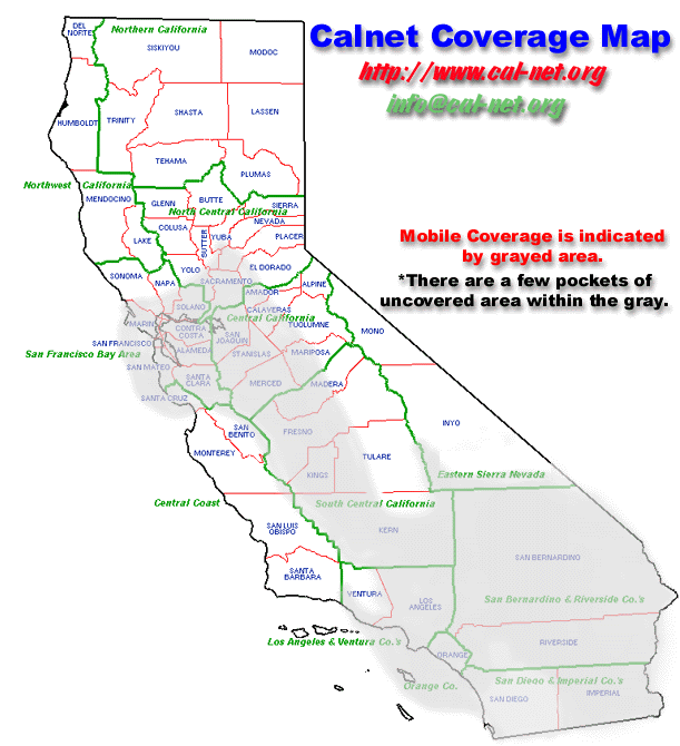 Cal Net Coverage Map Calnet Coverage Map
